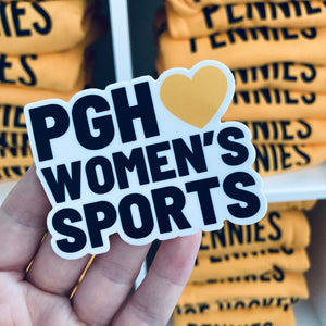 "Pittsburgh Loves Women's Sports" Sticker