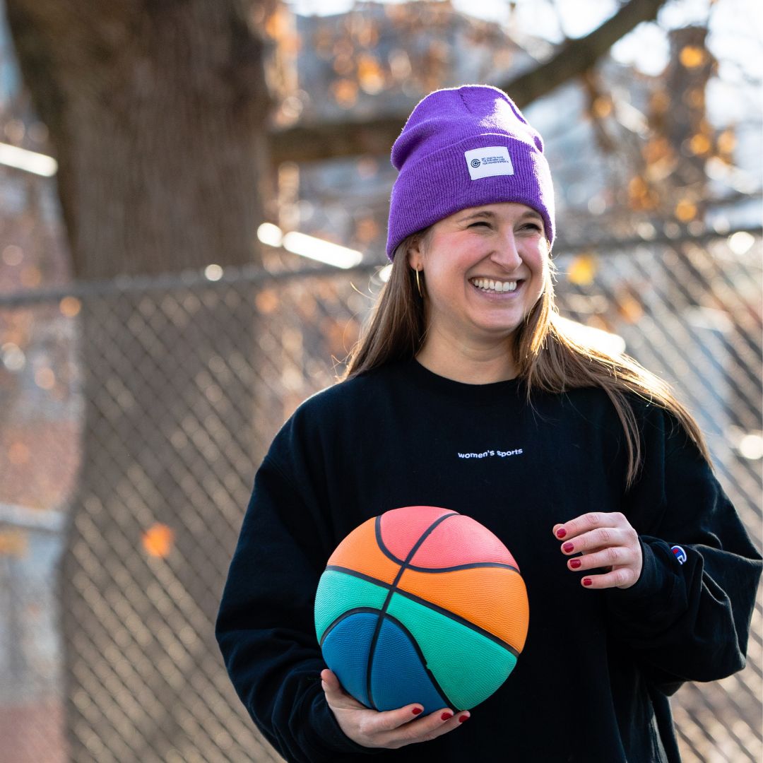 "Women's Sports" Embroidered Black Champion® Crewneck