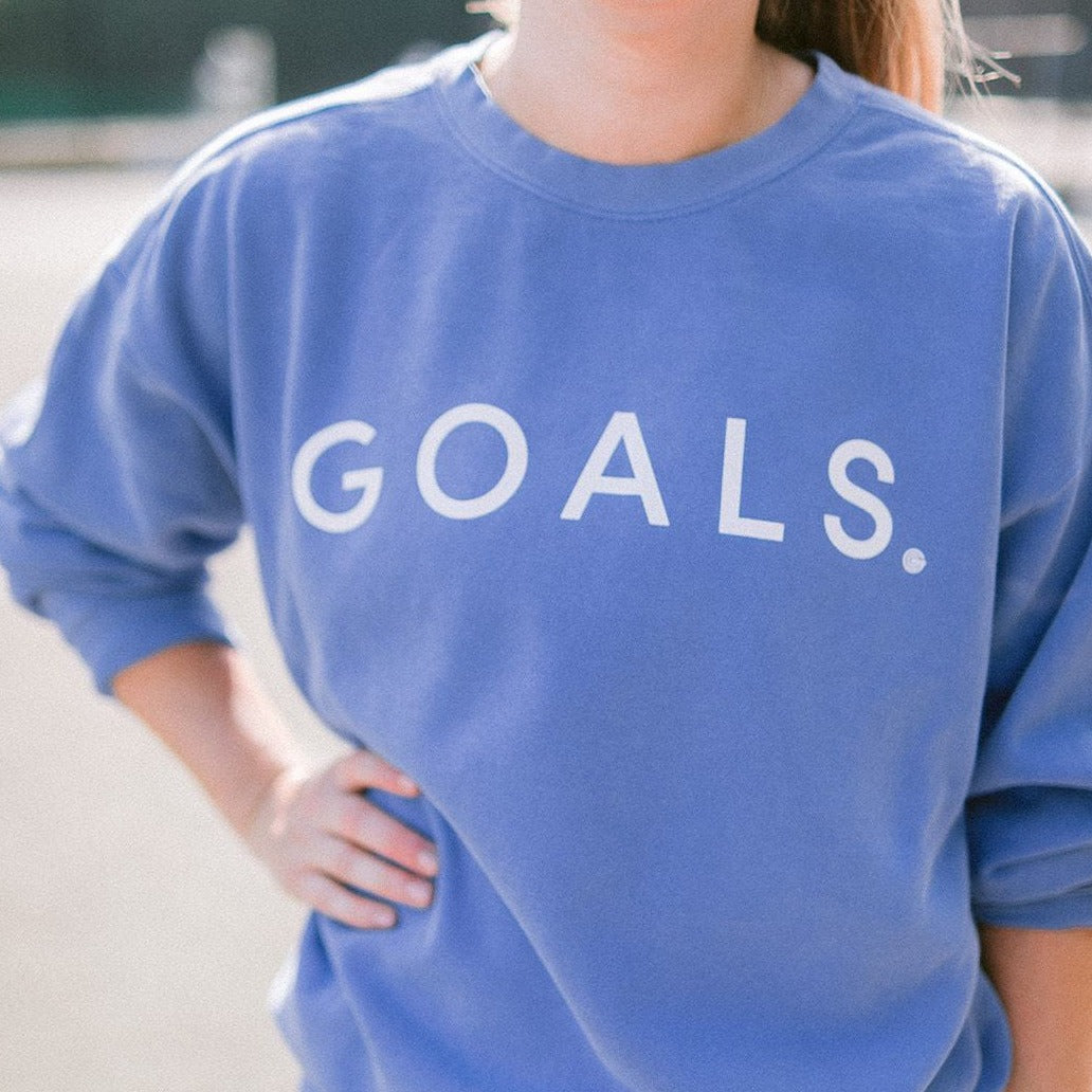 Blue GOALS Signature Crewneck