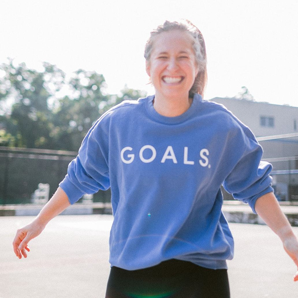Blue GOALS Signature Crewneck