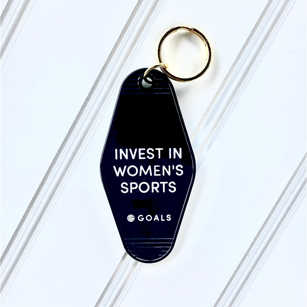 "Invest In Women's Sports" Motel Keychain